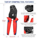 Electronics Automotive Pin Crimper Pliers AWG 26-16 Multicolor