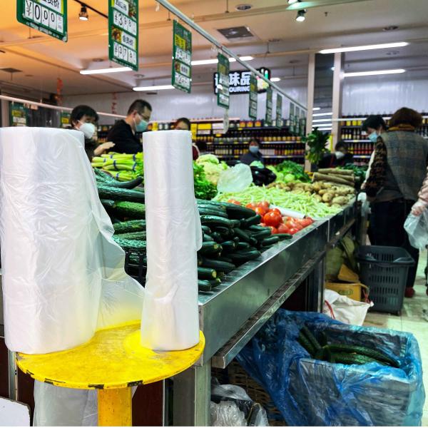 Customized Color HDPE Plastic Food Packaging Clear Flat Poly Bags Embossing