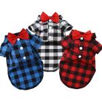 Pet Clothes Dog Wedding Shirt with Bowknot Decoration