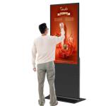 4k 50 Inch Floor Standing Vertical Touch Screen Kiosk HD LCD Digital Signage