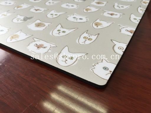 Quality Vinyl Lamination natural rubber sheet Mouse Pad Customized Logo Printing on Top for sale