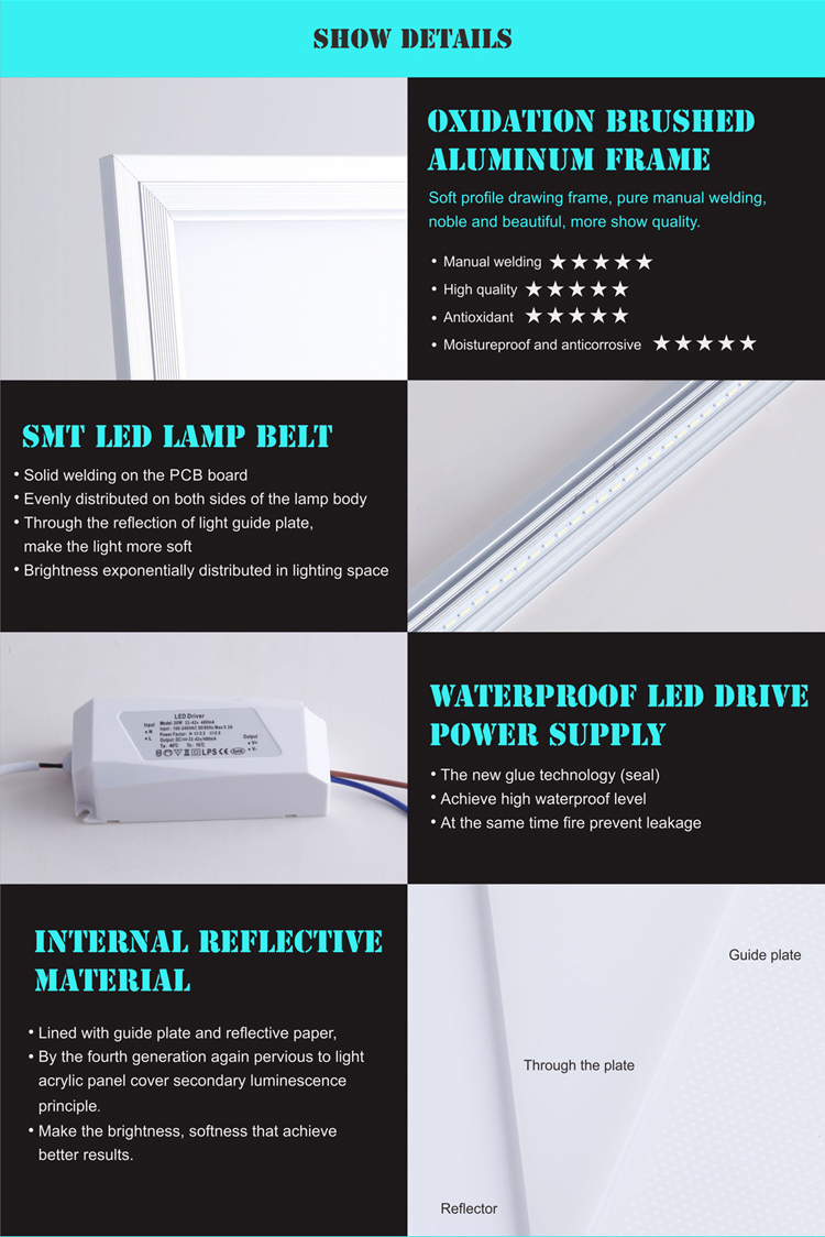 Dimmable ultra thin led panel light 600x600 40W led panel light