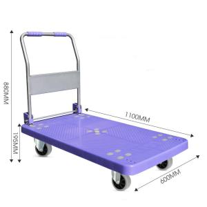 Wholesale 500kg heavy duty platform folding trolley plastic from china suppliers