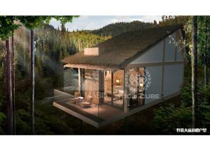 Wholesale Light Steel Structure Modern Holiday Homes Wooden Appearance Slope Roof Type from china suppliers