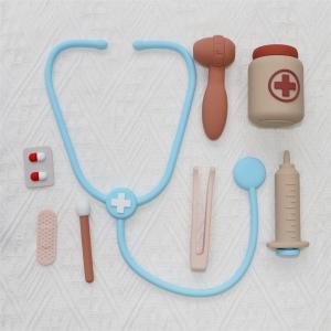 Wholesale ODM Baby Silicone Toys Eco-Friendly MOQ 100 BPA Free Kids Silicone Doctor Kit from china suppliers