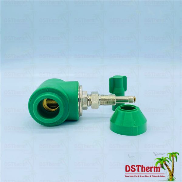 PPR Coated Brass Stop Valve Corrosion Resistant Gate Valve With Cover