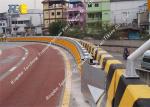 Yellow Road Roller Barrier Anti Corrosion 50 Meters Protective Guardrail