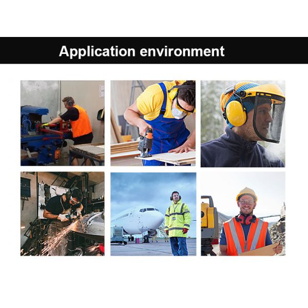 CE EN352 Approved Industry ABS Material Safety Earmuffs with Foldable Design