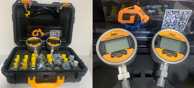 Hydraulic Pressure Test Kit, Digital Pressure Gauge, Excavator Tools, Electronic Pressure Testing Kits