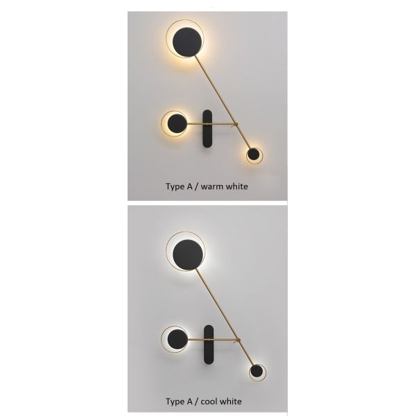 Modern minimalist wall light Home Bedroom swing arm lamp Adjustable Black loft round wall light(WH-OR-258)
