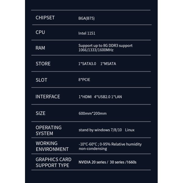 Bitcoin BTC ETH Intel B85 Motherboard For Mining 8 GPU
