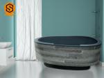 Oval Freestanding Artificial Stone Bathtub Acrylic Seamless Joint 170CM