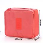 Zipper Closure 21*8*16cm Solid Color Cosmetic Storage Bag