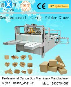 China 4kw Semi - Auto Carton Packing Machine For Folding And Gluing Of Paperboard on sale