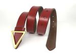 Triangle Smooth Buckle 118cm Ladies Leather Belts