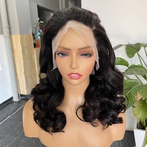 Wholesale Natural Full Lace Human Hair Wigs Big Curls Frontal Deep Wave 10A 13x4 from china suppliers