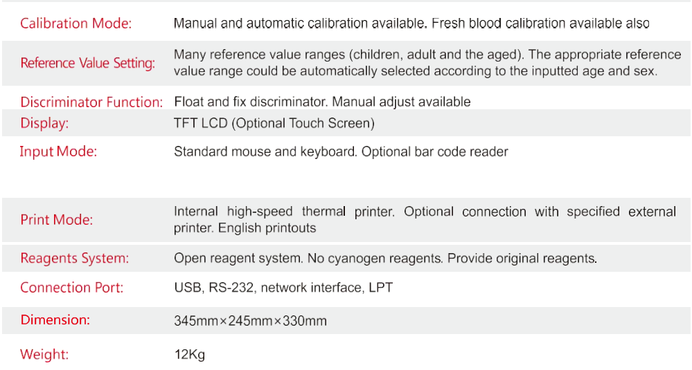 Cheap Price 3 Part Automated Hematology Analyzer Open Reagent System for Hospital Clinic