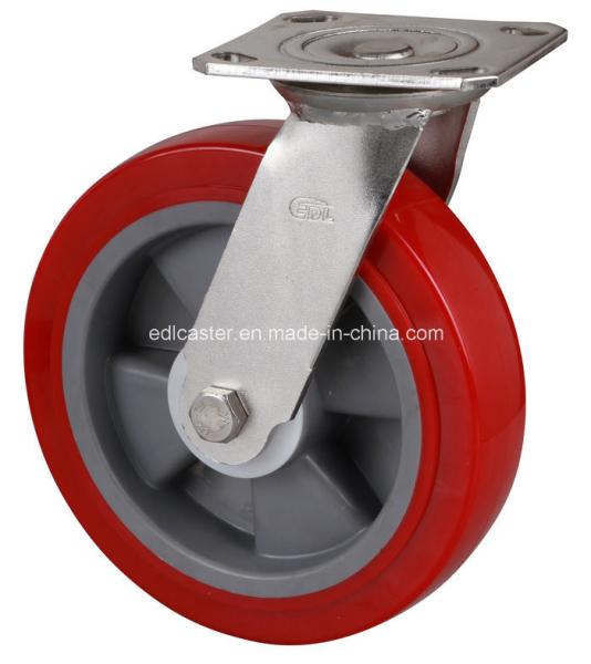 Stainless 8" Plate Swivel TPU Caster S7118-85 Without Brake with 280kg Load