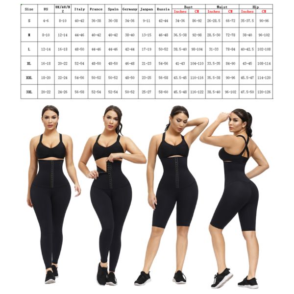 Private Label Tummy Control Pants Breathable Waist Trainer Leggings for Women in Black