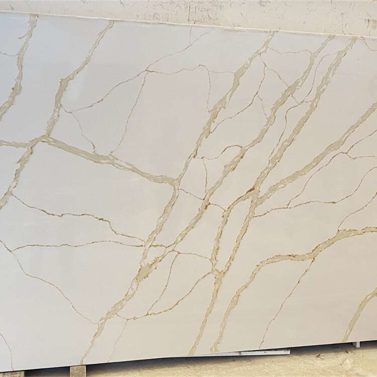 Calcatta Color Artificial Quartz Stone Slabs 3200x1600mm For Kitchen Countertops Bathroom Vanity Tops