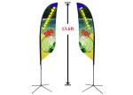 Beach Teardrop Advertising Banners Anti - Corrosion Environmental Customized