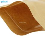 Coffee Packing Standing Pouch Foil Kraft Paper Bags with Clear Window for Food