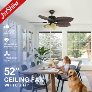 Wholesale 52 Inches Decorative Ceiling Fan With Light Kit Pull Chain Ac Motor from china suppliers