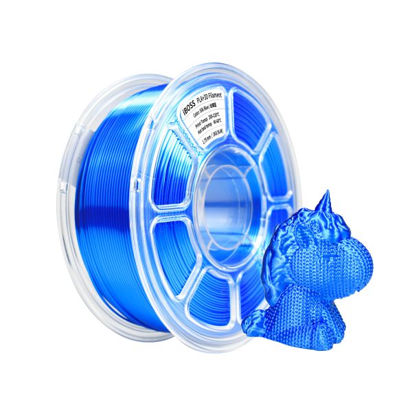 Silk Blue 3D Printing PLA+ 3D Filament 1kg 1.75mm Printing Temperature 220-240℃ Custom