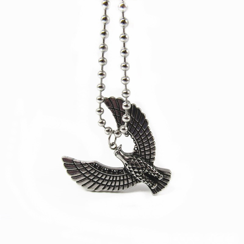 Beaded Ball Stainless Steel Bulk Ball Bead Chains With Eagle Pendant For DIY Necklaces Jewelry Making Accessories