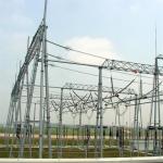 500KV Power Plant Substation Tubular Steel Structures Anti rust ISO / CNAS / IAF
