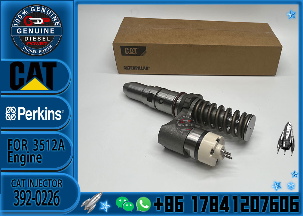 Common rail injector fuel injecto 250-1304 392-0225 250-1303 392-0226 for 3512B Excavator 3512C 3516B 3516C