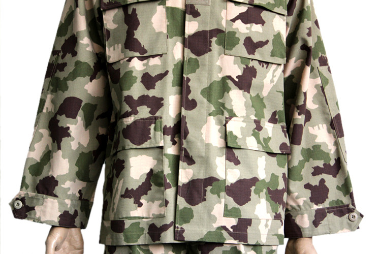 Rip Resistant BDU Military Uniform Breathable For Nigeria Army Outdoor Activities