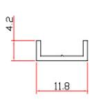 Powder Coated Mill Finish 6063 T5 T6 Aluminium Profile Section