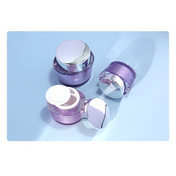 30ml 60ml 100ml Purple Empty Skincare Bottles Luxury Lotion Pump Bottle With Acrylic Base Material