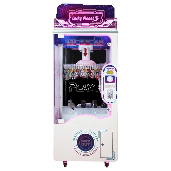 Playfun High Quality Coin Operated Probability Controllable Lucky Planet Clip Prize Clamp Snacks Gift Vending Game Machine