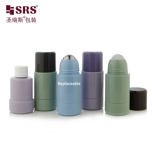 PP PCR Refillable Roll On Bottle 50ml 75ml for Deodorant and Skincare