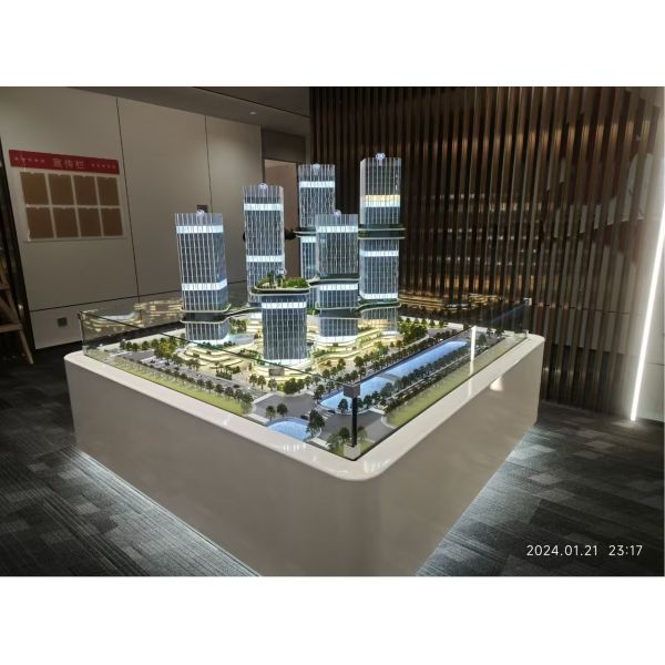 Multi Tower Business Architectural Scale Model Urban Development 1:150 Scale Model
