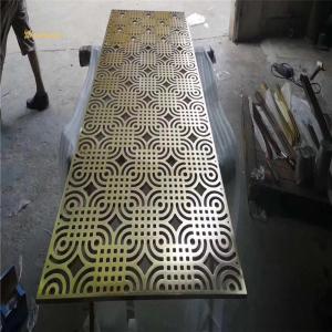 Wholesale Aluminum CNC Cutting Customized Size Yellow Bronze Coating Room Divider from china suppliers