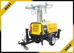 Weatherproof Heavy Duty Mobile Light Tower Fault Protection Fully Bunded Self -