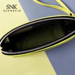 Splicing Design PU Leather Cosmetic Pouch Bag