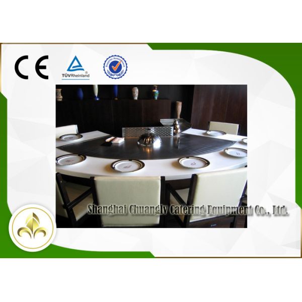 9 Seat Fan Shape Gas Teppanyaki Grill Table With Exhaustion / Purification System