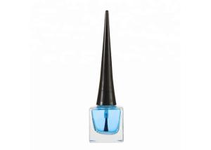 Wholesale 14ml Transparent Empty Glass Nail Polish Bottles With PP Black Pointed Caps from china suppliers