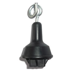 Wholesale Plastic and Galvanized Steel Electric Fence Insulators Rod Post Topper Upper Insulators Black Color from china suppliers