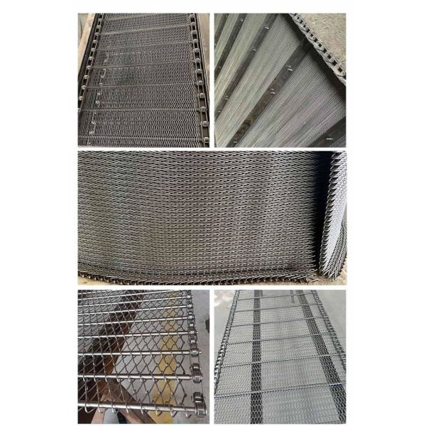 High Temperature Metal Chain Link Wire Mesh Conveyor Belt For Food Industry