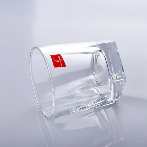 Simple round mouth can be customized transparent glass pentagonal cup
