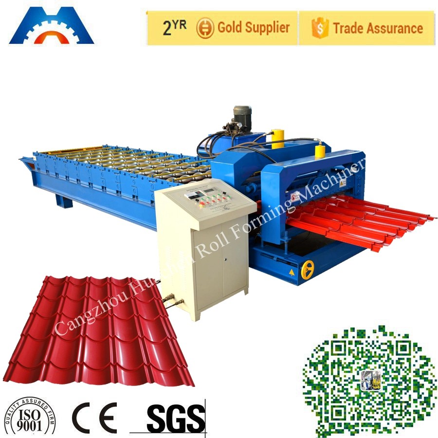 Color Steel Glazed Tile Roll Forming Machine / Roof Wall Cladding Roll Former Machine
