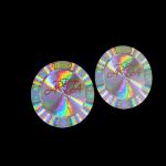 Holographic Security Qr Code Hologram Sticker Self Adhesive Rainbow Round