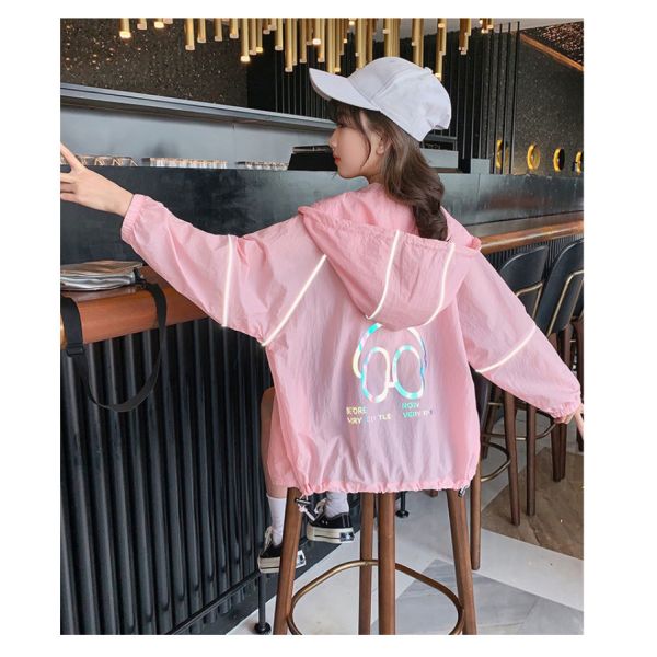 Girls Summer Sunscreen Clothing Lightweight Breathable