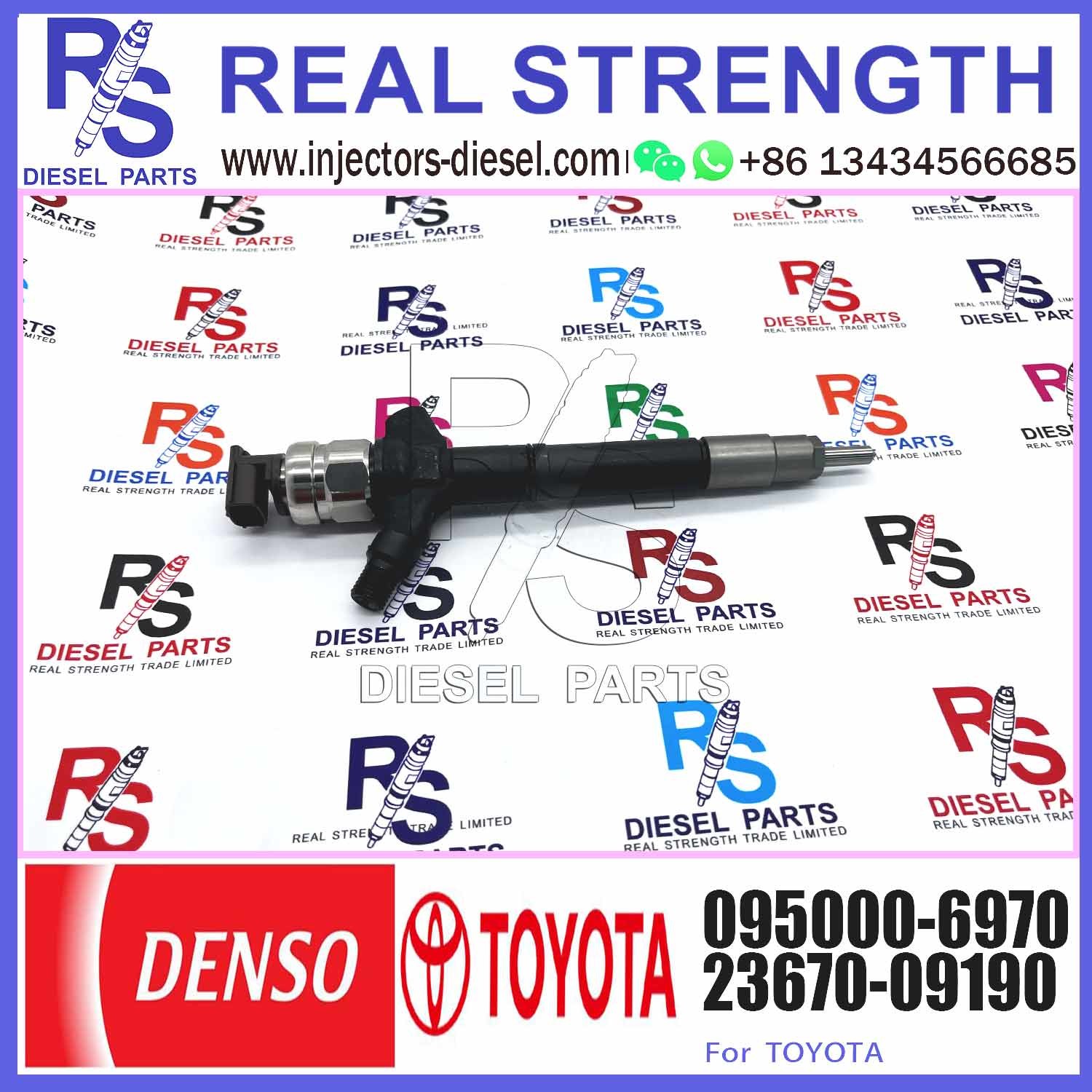 Hot Sell Fuel Injector Common Rail Fuel Injector 23670-09190 2367009190 095000-6970