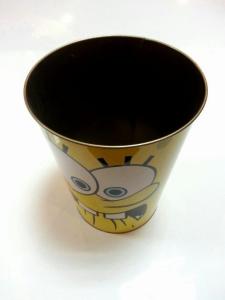 Wholesale Printed Cartoon Metal Tin Bucket Waste Bin For Rubbish / Garbage Storage from china suppliers